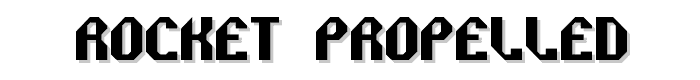 Rocket Propelled font